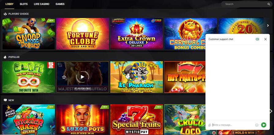В казино 1xSlots действует круглосуточная служба поддержки