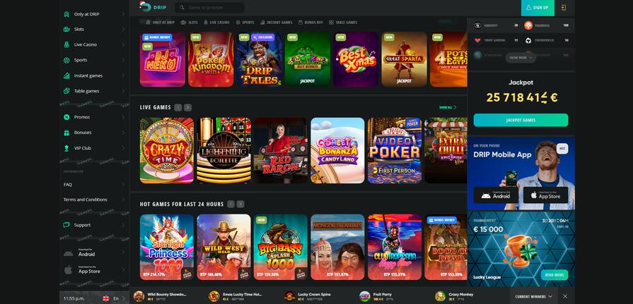 Онлайн казино Drip азартные игры