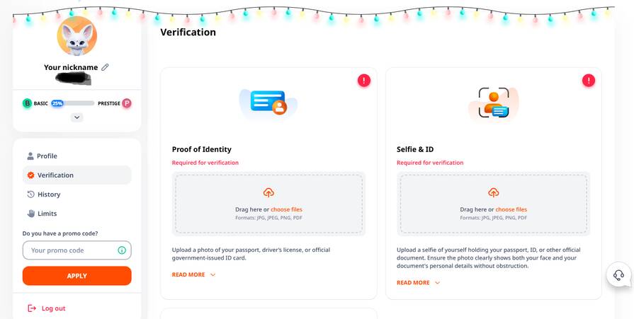 Онлайн казино Monro верификация