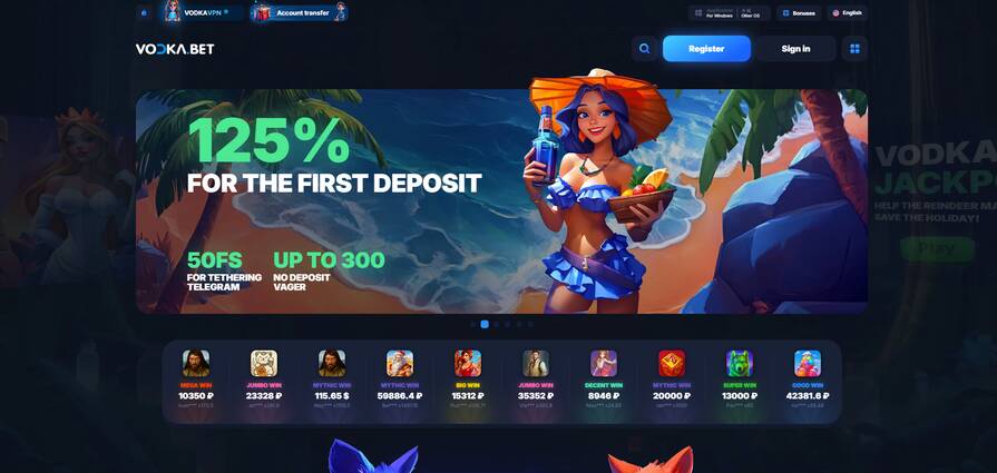 Vodka – обзор сайта казино