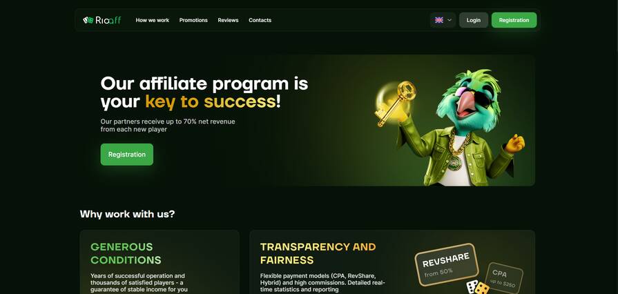 Партнерская программа Riobet