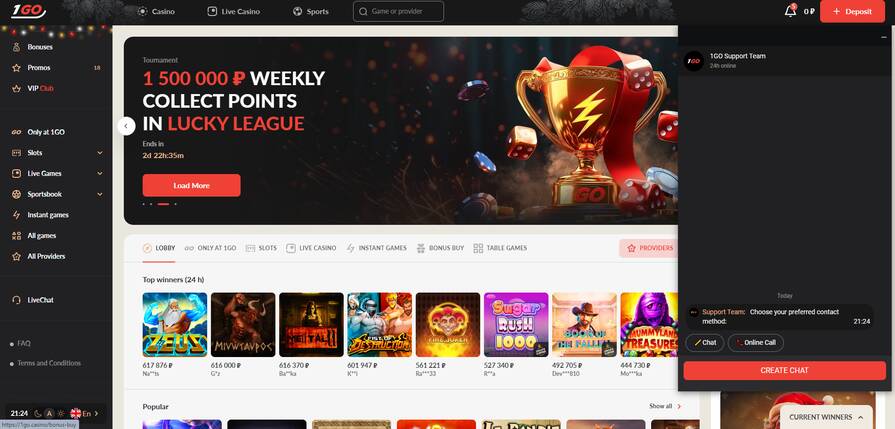 1Go – служба поддержки