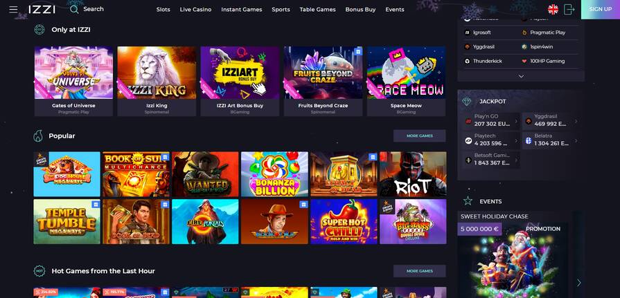 Онлайн казино Izzi азартные игры