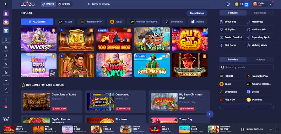 Онлайн казино Legzo азартные игры