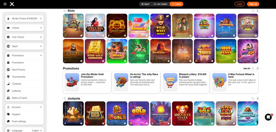 Онлайн казино Casino X азартные игры