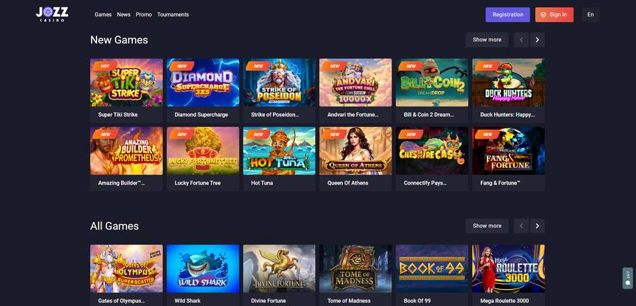 Онлайн казино Jozz азартные игры