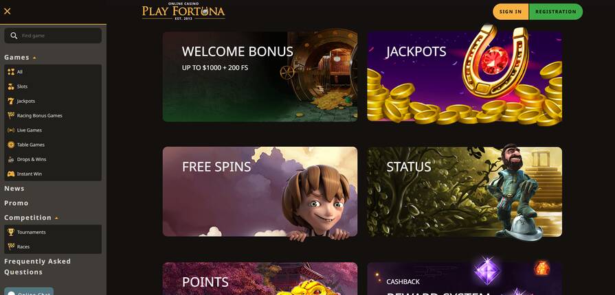 Play Fortuna бонусы