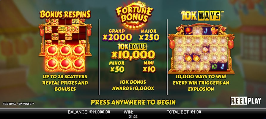 Бесплатная игра в Festival 10k Ways