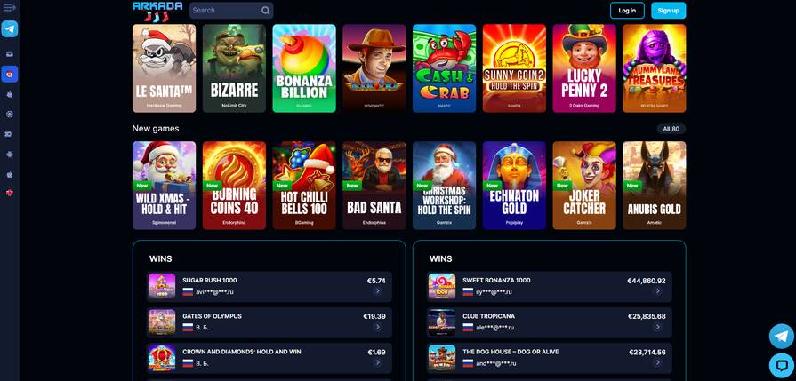 Онлайн казино Arkada азартные игры