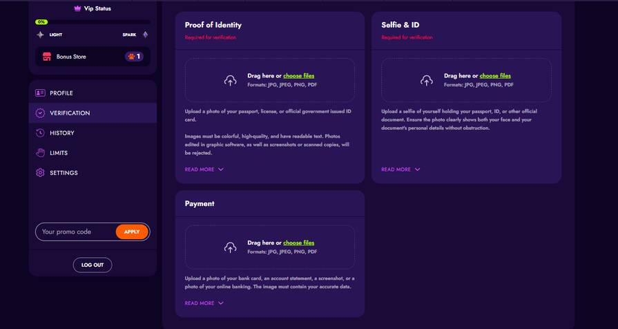 Онлайн казино Irwin верификация