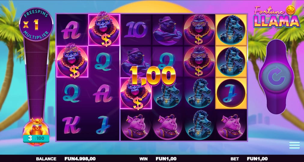 Дизайн игры Fortune Llama