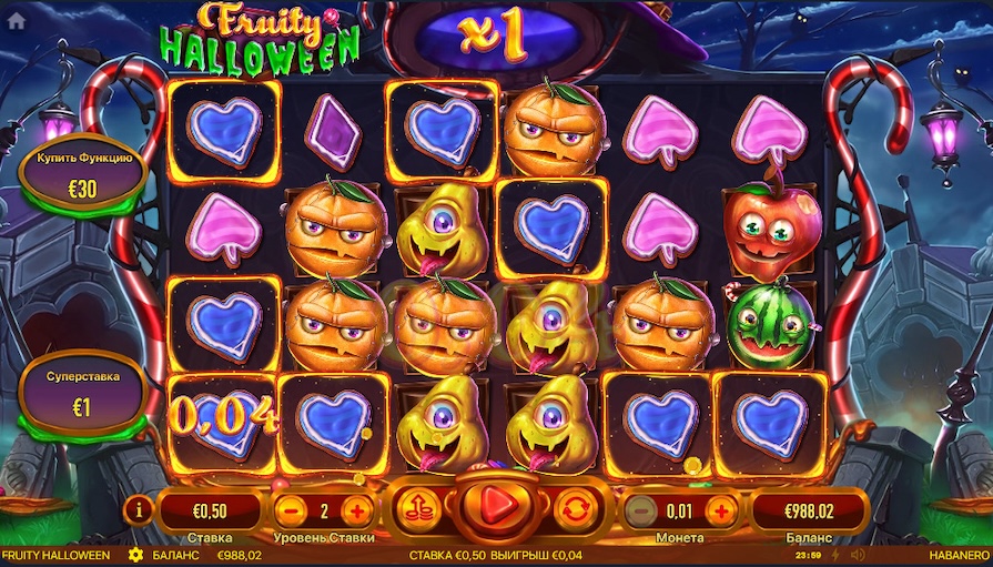 Дизайн игры Fruity Halloween