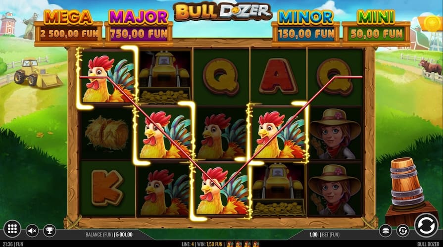 Дизайн игры Bull Dozer