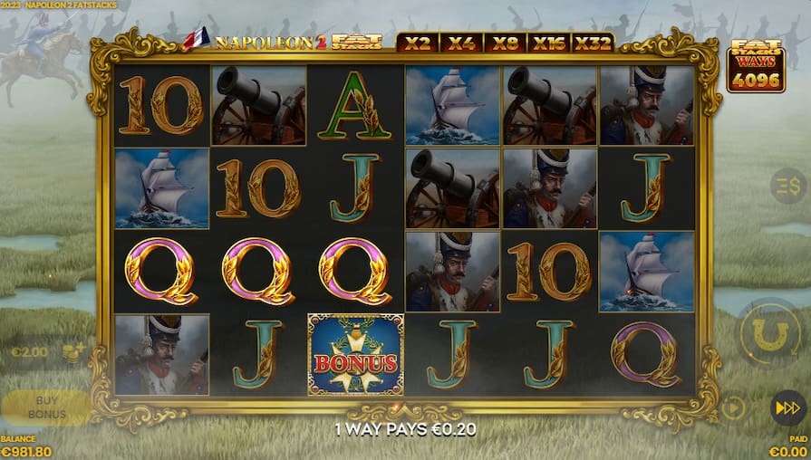 Дизайн игры Napoleon 2 Fat Stacks