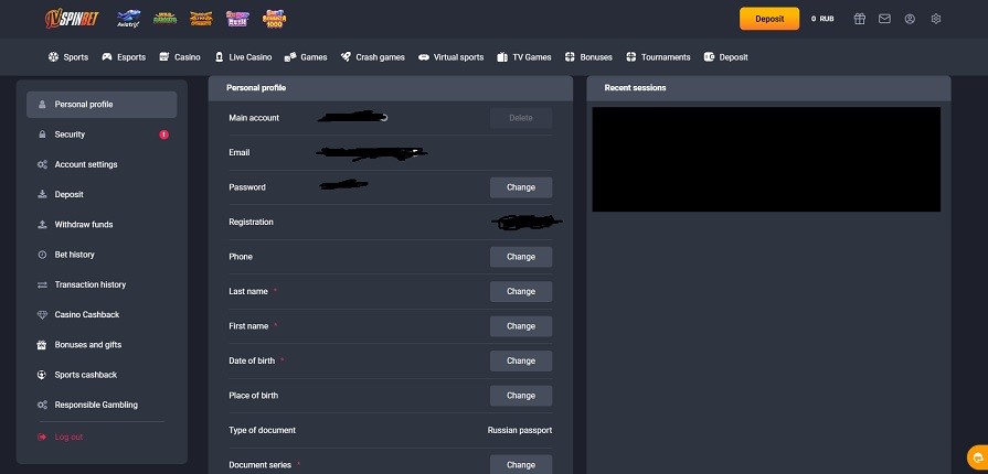 верификация в jvspinbet casino