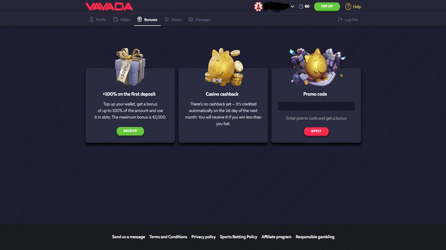 Бонусы в Vavada