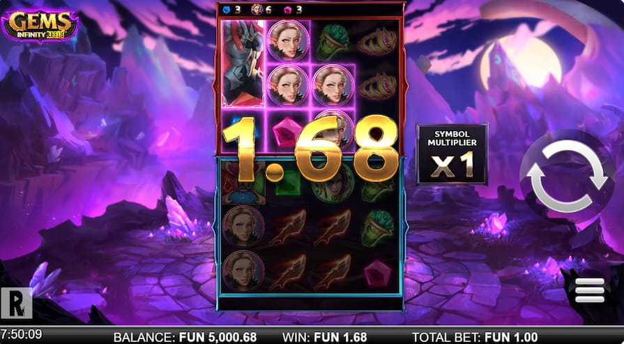 Дизайн игры Gems Infinity Reels