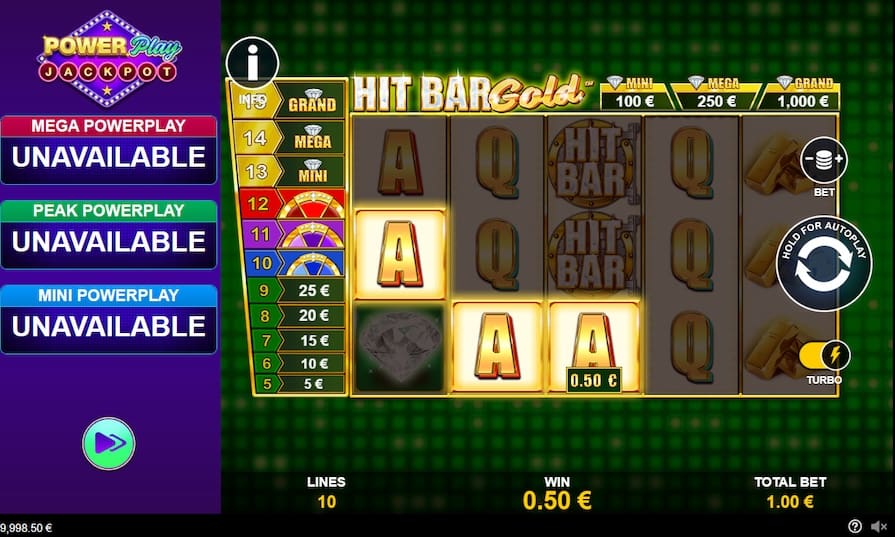 Дизайн игры Hit Bar: Gold Powerplay Jackpot