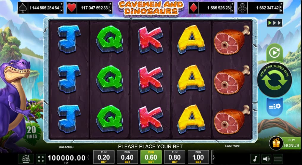 Бесплатная игра в Cavemen and Dinosaurs