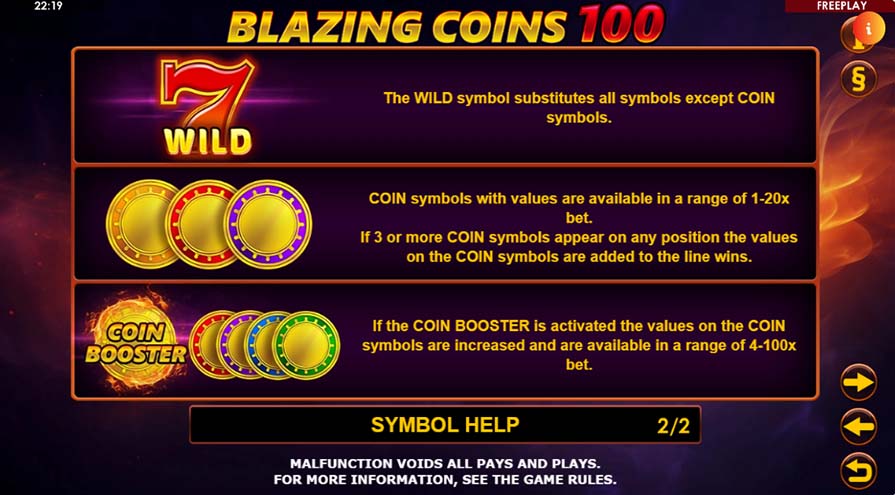 Blazing Coins 100