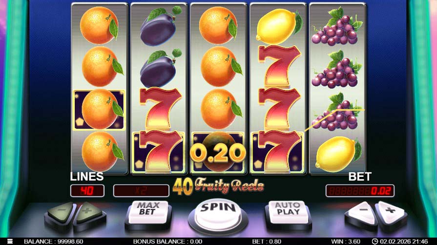 Слот 40 Fruity Reels