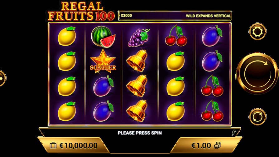 Слот Regal Fruits 100