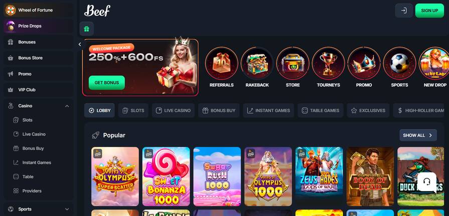 Онлайн казино Beef