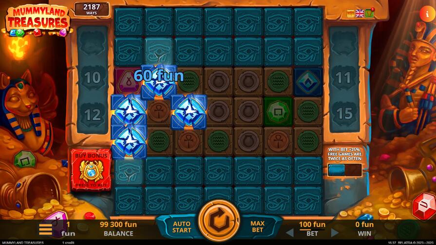 Дизайн игры Mummyland Treasures