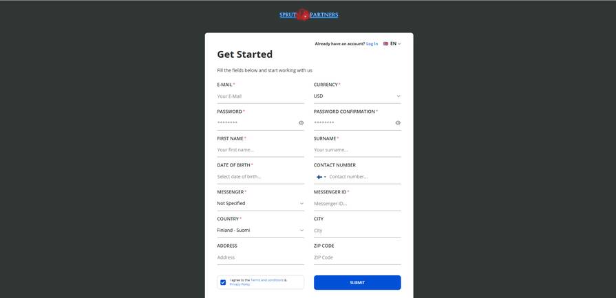 Партнерка Sprut Partners регистрация