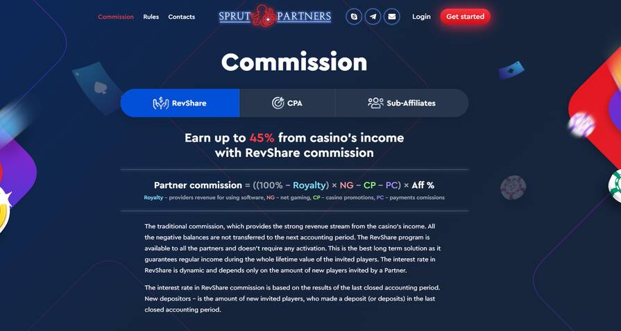 Партнерка Sprut Partners заработок на RevShare
