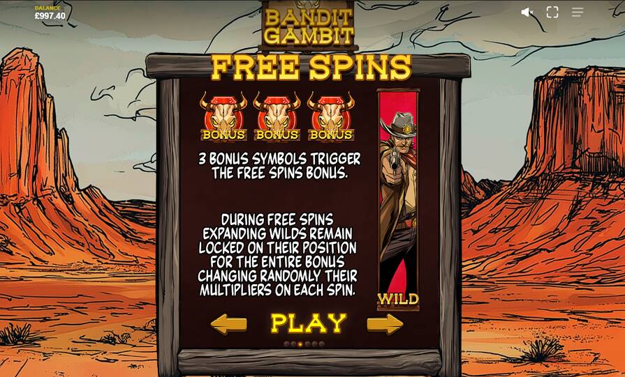 Бонусная игра в Bandit Gambit