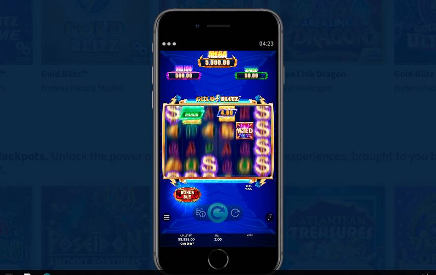 Интерфейс слота Gold Blitz