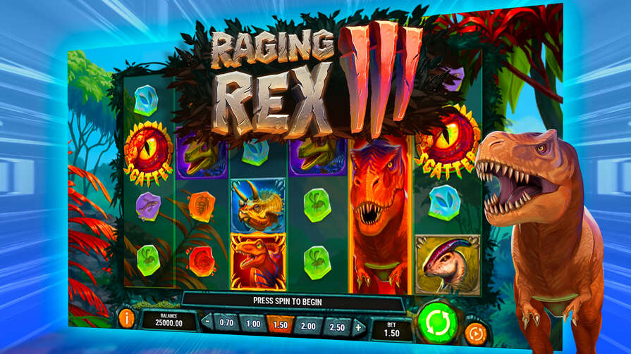 Слот Raging Rex 3 — бигвин