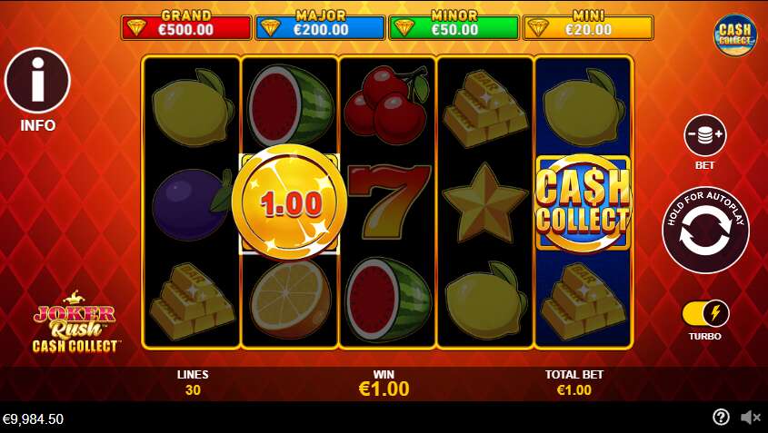 Бонусы в Joker Rush: Cash Collect