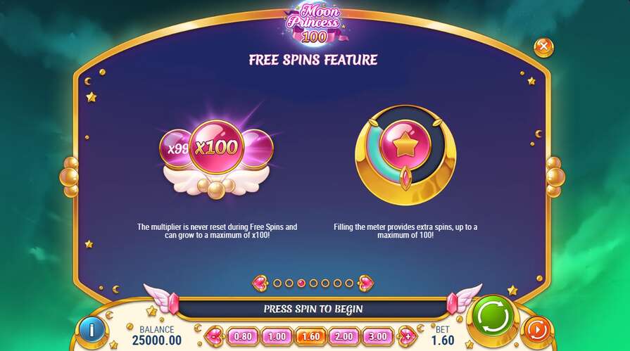 Moon Princess 100 бонусы