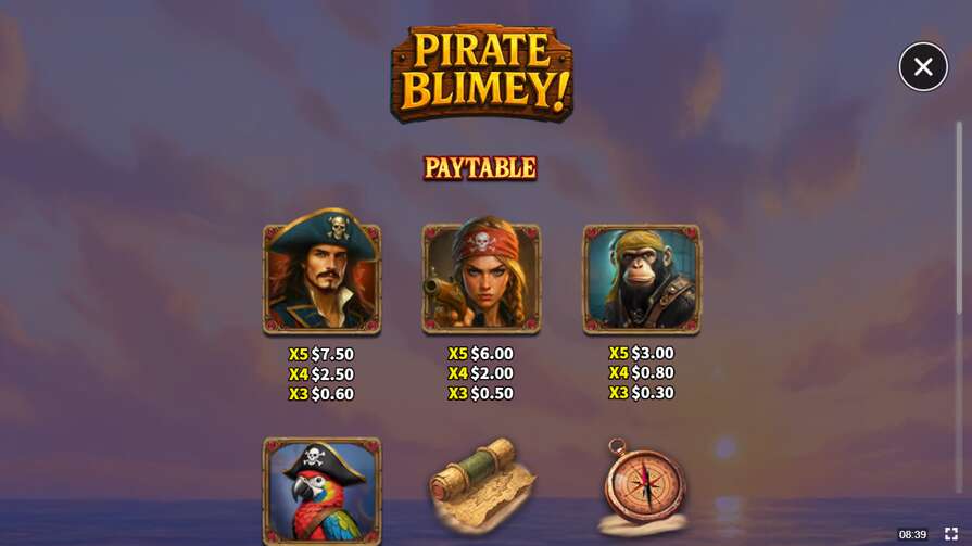 Символы в Pirate Blimey!