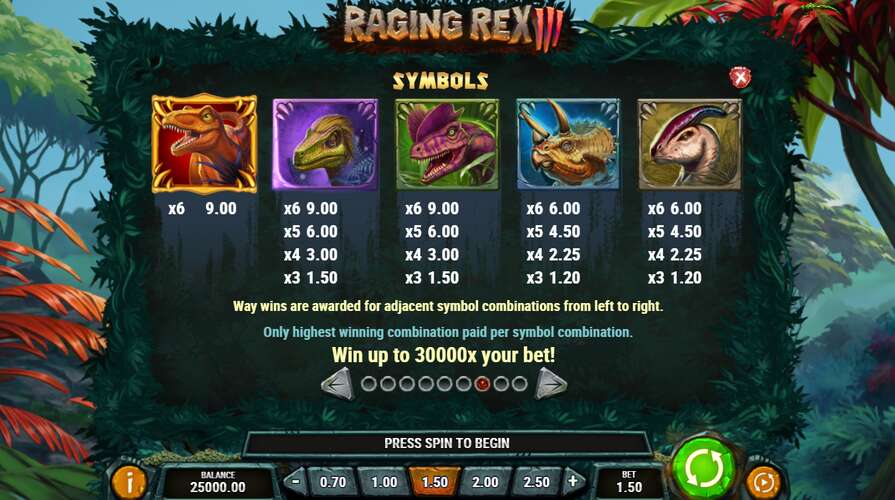 Символы в Raging Rex 3