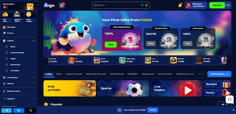 Онлайн казино Fugu