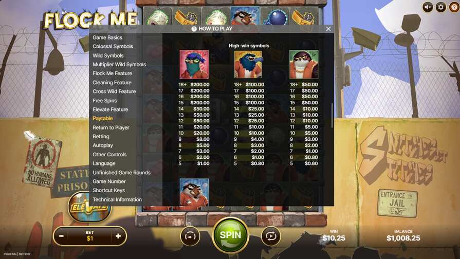 Flock Me символы